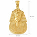 Egyptian Pharaoh Charm Pendant 14k White Gold
