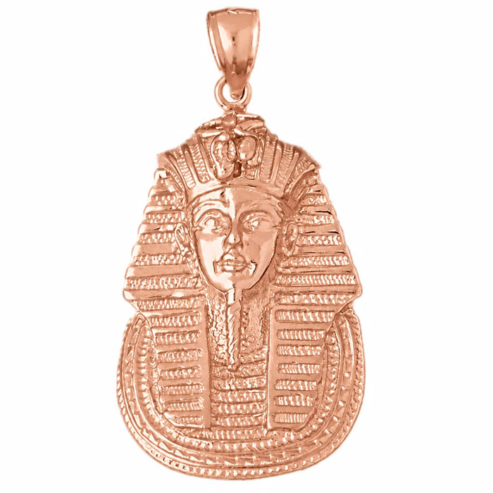 Egyptian Pharaoh Charm Pendant 14k White Gold