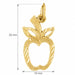 Apple Fruit Charm Pendant 14k White Gold Yellow Gold 14k