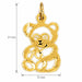 Teddy Bear Charm Pendant 14k Gold Yellow Gold 14k
