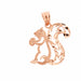 Squirrel Charm Pendant 14k Gold (1.1 Grams) Rose Gold 14k