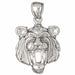 Tiger Head Charm Pendant 14k Gold (5.2 Grams) White Gold 14k