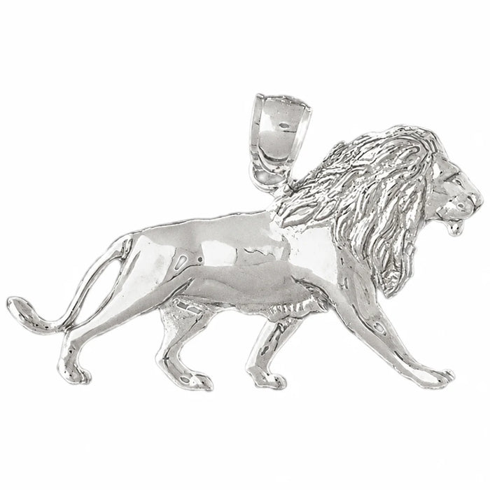 Lion Charm Pendant 14k Gold White Gold 14k