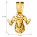 Ram Head Charm Pendant 14k Gold (1.4 Grams) Yellow Gold 14k