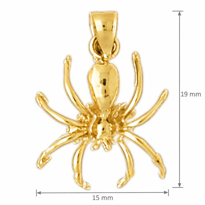 Spider Charm Pendant 14k Gold (2.2 Grams) Yellow Gold 14k