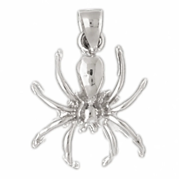 Spider Charm Pendant 14k Gold (2.2 Grams) White Gold 14k