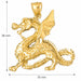 Dragon Charm Pendant 14k Gold (10.6 Grams) Yellow Gold 14k