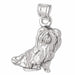 Yorkshire Terrier Dog Charm Pendant 14k Gold (4.4 Grams) White Gold 14k