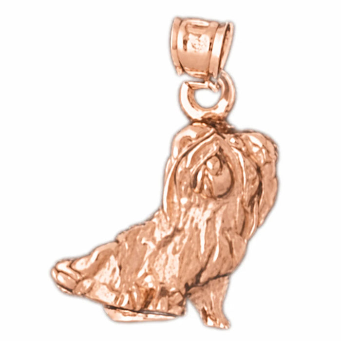 Yorkshire Terrier Dog Charm Pendant 14k Gold (4.4 Grams) Rose Gold 14k