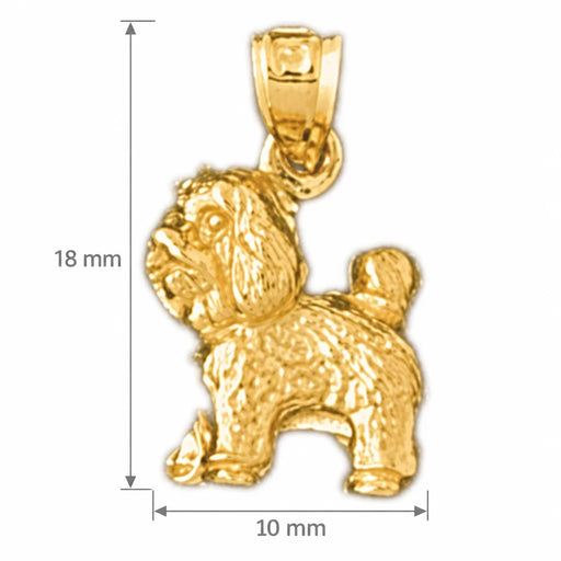 Yorkshire Terrier Dog Charm Pendant 14k Gold (3.9 Grams) Yellow Gold 14k
