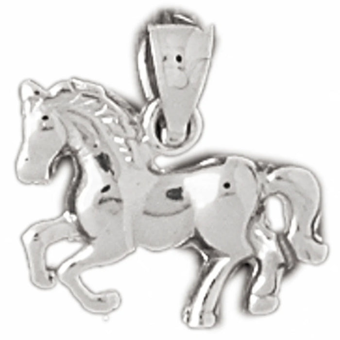 Horse Charm Pendant 14k Gold White Gold 14k