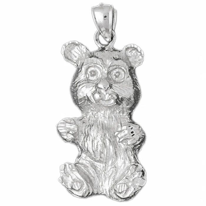 Teddy Bear Charm Pendant 14k Gold White Gold 14k