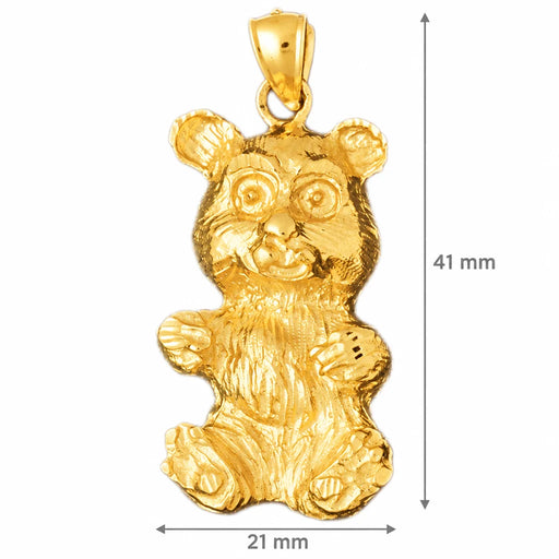 Teddy Bear Charm Pendant 14k Gold Yellow Gold 14k