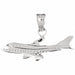 Airplane Jet Charm Pendant 14k Gold White Gold 14k