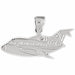 Airplane Jet Charm Pendant 14k Gold White Gold 14k