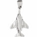 Airplane Charm Pendant 14k Gold White Gold 14k