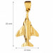 Airplane Charm Pendant 14k Gold Yellow Gold 14k