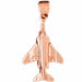 Airplane Charm Pendant 14k Gold Rose Gold 14k