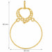 Heart Charm Holder Charm Pendant 14k Gold Yellow Gold 14k