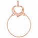 Heart Charm Holder Charm Pendant 14k Gold Rose Gold 14k