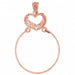 Heart Charm Holder Charm Pendant 14k Gold Rose Gold 14k