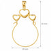Heart Charm Holder Charm Pendant 14k Gold Yellow Gold 14k