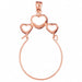 Heart Charm Holder Charm Pendant 14k Gold Rose Gold 14k