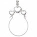 Heart Charm Holder Charm Pendant 14k Gold White Gold 14k