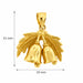 3D Christmas Bell Charm Pendant 14k Gold Yellow Gold 14k