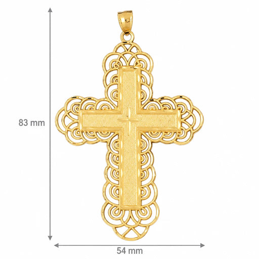 Cross Charm Pendant 14k Gold Yellow Gold 14k