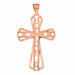 Cross Charm Pendant 14k Gold Rose Gold 14k