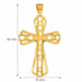 Cross Charm Pendant 14k Gold Yellow Gold 14k