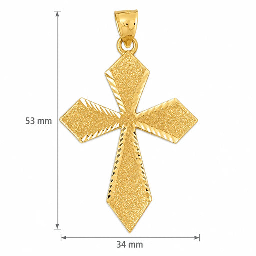 Cross Charm Pendant 14k Gold Yellow Gold 14k