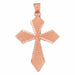 Cross Charm Pendant 14k Gold Rose Gold 14k