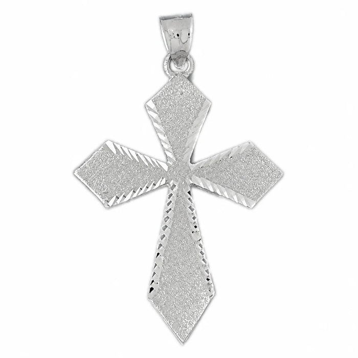 Cross Charm Pendant 14k Gold White Gold 14k