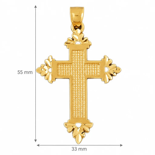 Cross Charm Pendant 14k Gold Yellow Gold 14k