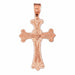 Cross Charm Pendant 14k Gold Rose Gold 14k