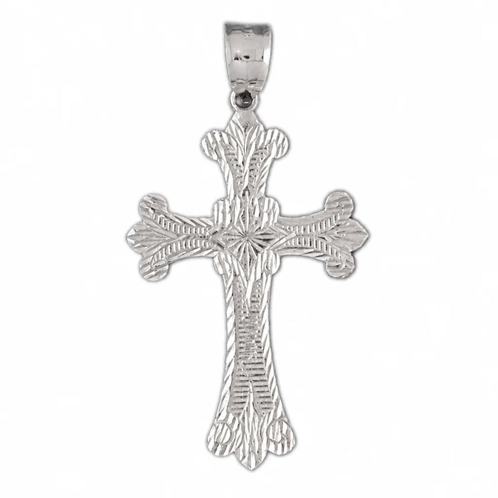 Cross Charm Pendant 14k Gold White Gold 14k