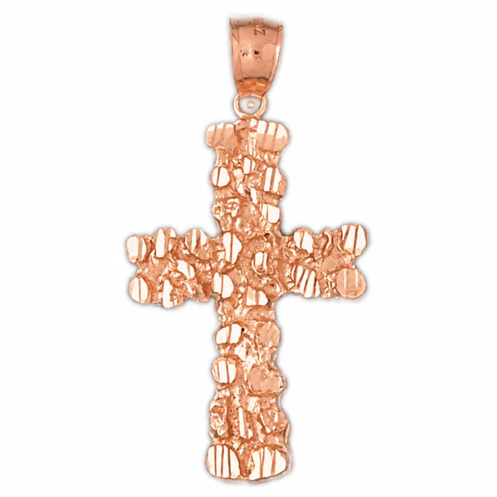 Cross Charm Pendant 14k Gold Rose Gold 14k
