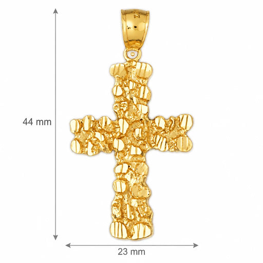 Cross Charm Pendant 14k Gold Yellow Gold 14k