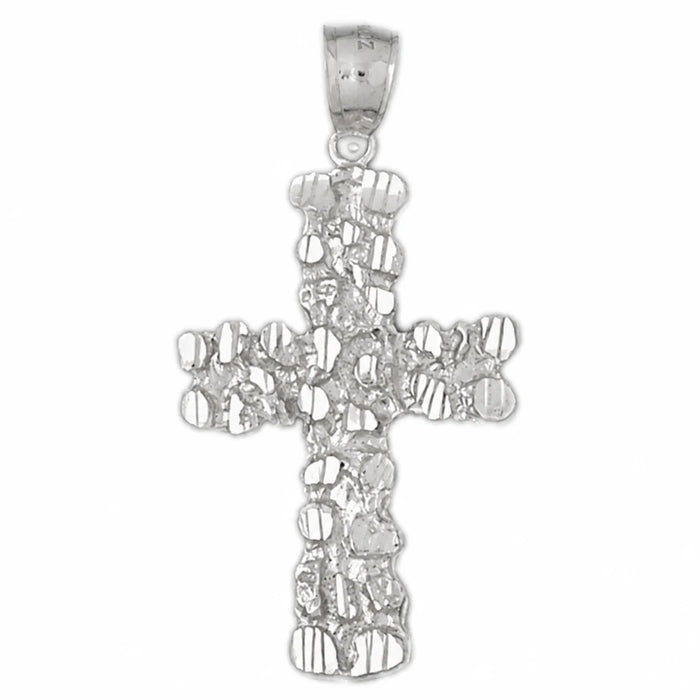 Cross Charm Pendant 14k Gold White Gold 14k