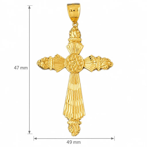 Cross Charm Pendant 14k Gold Yellow Gold 14k
