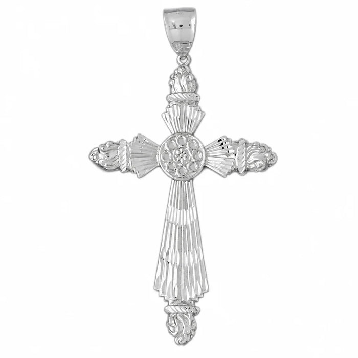 Cross Charm Pendant 14k Gold White Gold 14k
