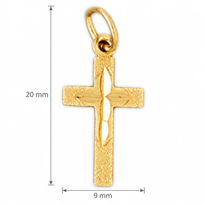 Cross Charm Pendant 14k Gold Yellow Gold 14k
