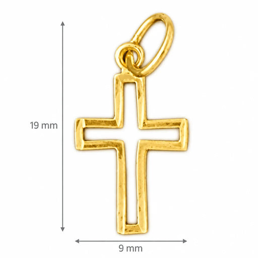 Cross Charm Pendant 14k Gold Yellow Gold 14k