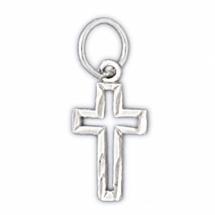 Cross Charm Pendant 14k Gold White Gold 14k