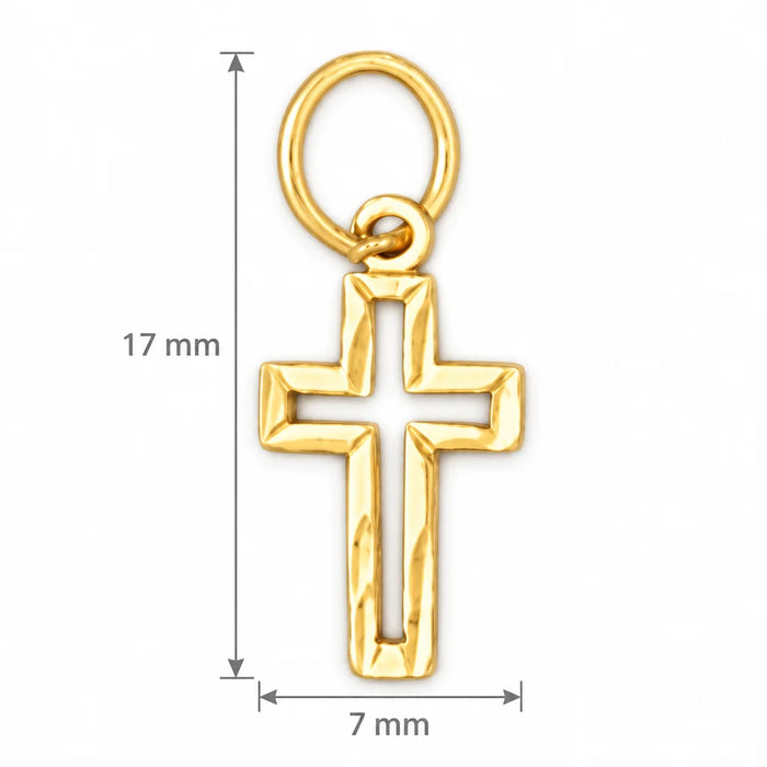 Cross Charm Pendant 14k Gold Yellow Gold 14k
