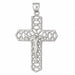 Jesus Christ on Cross Charm Pendant 14k Gold White Gold 14k