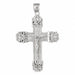 Jesus Christ on Cross Charm Pendant 14k Gold White Gold 14k