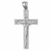 Jesus Christ on Cross Charm Pendant 14k Gold White Gold 14k